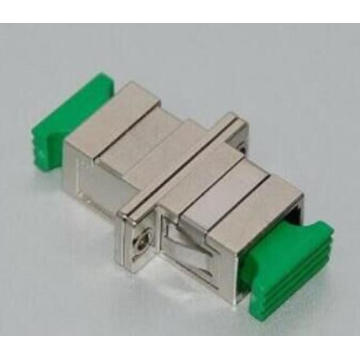 Adaptador óptico de fibra de metal SC / APC Simplex con brida